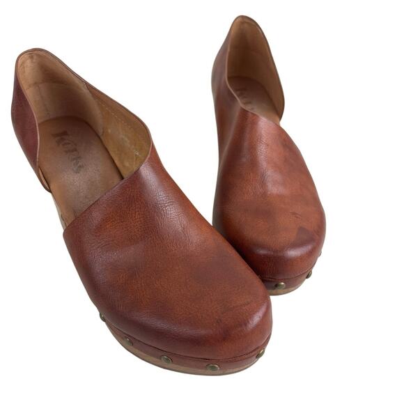Korks Arielle Brown Clogs Size 8M - Picture 3 of 9